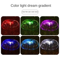 Wasserdichte Landschafts-Bodenleuchte in Quallenform, 25cm Durchmesser, Farbige Glasfaser-Solar-Lichterkette, Jellyfire-Lampe für Außenbereich