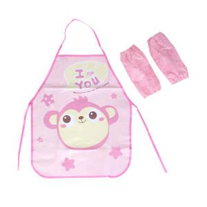 Plastica morbida PEVA grembiule bambino con chiusura a stringhe impermeabile grembiule per bambini per il disegno di giocare e mangiare - Product Image 4