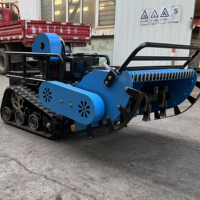 Mesin Pemotong Rumput Mini Robot Bertenaga Diesel - Tipe Beroda Rantai dengan Kontrol Jarak Jauh dan Lebar Pemotongan 800mm/1000mm