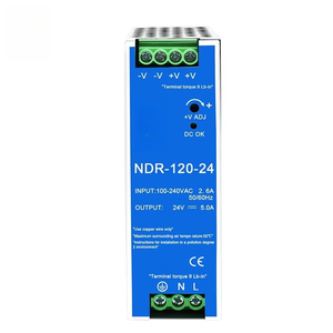 Alimentation à découpage sur rail DIN NDR 120W 12V 24V 48V AC/DC 2.5A 5A 10A SMPS, alimentations industrielles compactes 100-240VAC - Product Image 5