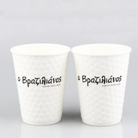Gobelets en papier kraft à double paroi, écologiques, biodégradables, avec revêtement PE, pour boissons énergisantes, vin et eau minérale