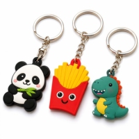 Porte-clés personnalisé en PVC souple 2D, porte-clés en caoutchouc souple avec logo, porte-clés en silicone, porte-clés en caoutchouc personnalisé 3D