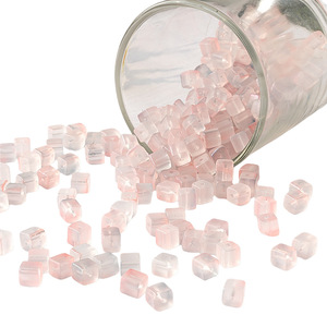 Perles carrées en cristal givré de 7 mm prêtes à être expédiées, vente en gros d'usine, perles en cristal mat en forme de <span class=keywords><strong>cube</strong></span> de sucre pour la fabrication de bijoux DIY, bracelet - Product Image 2