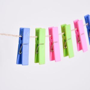 Pinzas de ropa de plástico de colores, rectangulares, duraderas, para secar ropa y fotos - Product Image 4