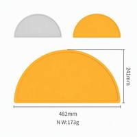 Tapis de table 3-en-1 en silicone pour enfants, thème Noël, qualité alimentaire, antidérapant, résistant à la chaleur, pour la cuisine et l'artisanat à la maison