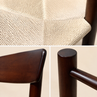 Chaises de salle à manger en bois massif au design moderne pour la maison et l'hôtel