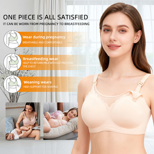 Soutien-gorge de maternité sans couture à bretelles réglables minces avec fermeture dorsale de qualité supérieure soutien-gorge d'<span class=keywords><strong>allaitement</strong></span> post-partum à vendre - Product Image 4