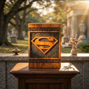 Handcrafted Wooden Cremation Urn Engraved <b>Keepsake</b> Ashes <b>Memorial</b> <b>Box</b> Custom Design Adult Funeral Supply - Product Image 3