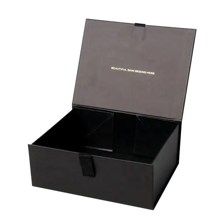 Venta al por mayor negro logotipo personalizado biodegradable FS C caja de cartón imán caja de bolígrafo magnético