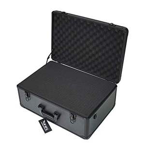 Échantillon gratuit Etui rigide en aluminium avec insert en mousse personnalisable DIY-15X10X4 pouces (finition chromée) Fermeture à glissière pour outils Coque rigide - Product Image 6