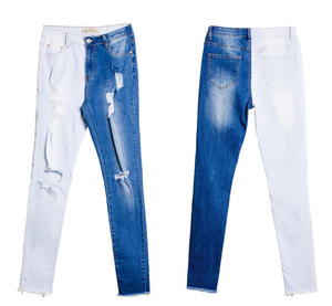 Mode couleur Patch Jeans femmes déchiré Jeans pour femmes <span class=keywords><strong>taille</strong></span> <span class=keywords><strong>haute</strong></span> grande <span class=keywords><strong>taille</strong></span> 3XL <span class=keywords><strong>jean</strong></span> moulant crayon pantalon femme pantalon - Product Image 2