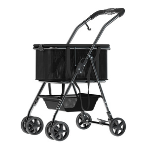 <span class=keywords><strong>Poussette</strong></span> Easy Dog Carrier avec 4 roues Chariot pliant à fonctions multiples Petit matériel Oxford <span class=keywords><strong>pour</strong></span> animaux et animaux de compagnie - Product Image 2