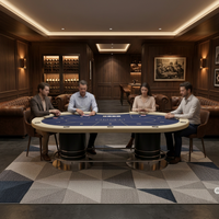 Table de poker Texas Hold'em de luxe BBY, surface imperméable, pliable, pieds en métal, table de jeu professionnelle pour la maison et les clubs, BBY-114