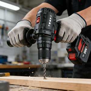 מקדחת אימפקט ללא פחמים TOMAC 20V, מומנט קיצוני 150N.m, כלי עבודה חשמליים אלחוטיים נגד סיבוב עם ידית עזר, מאושר CE - Product Image 3