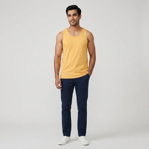 Débardeurs de sport unisexe en coton 100% sans manches, coupe ajustée, personnalisables avec logo, vente en gros, collection 2026 - Product Image 1