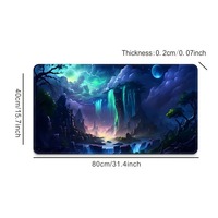 Cool Blue Galaxy Mysterious Scenic Pattern Cool PC Gaming Mouse Pads Gamer Mats Teclado Pad Mat Laptop Office Carpet 900X400