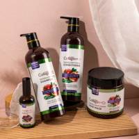 OEM 750ml Pure Nature Rafraîchissant Anti-Pelliculaire Collagène + D Cheveux Shampooing Huile & Après-shampooing avec Acides Aminés Crème Forme