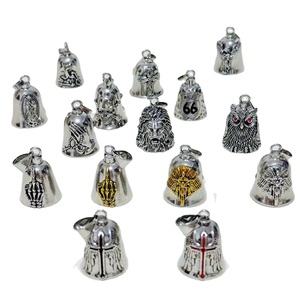 Lote de 50 Campanillas Guardianas Surtidas para Motocicleta, Llavero con Calavera, Cruz, Enfermera y Ángel, Amuleto de la Suerte para Motociclista, Colgante para Moto y Coche - Product Image 1
