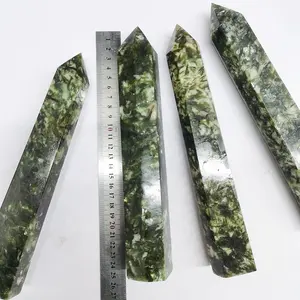 Kristallen Groot Punt Gepolijste Helende Steen Groene Mica Toren Voor Feng Shui