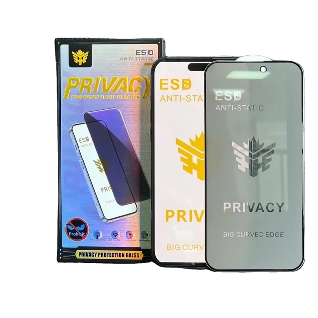 Custom 9H 2.5D Anti-spy Privacy Tempered Glass Screen Protector Film for iPhone 11 12 13 14 15 Pro Max Plus 7 8 Plus X Xr XS Max