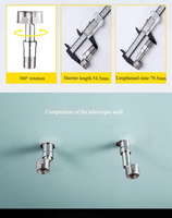 Douche rotative à 360 degrés avec joint flexible pour pied, en gros, pour une conception moderne dans la cuisine et les toilettes