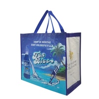 BSCI Creative grande capacité tissé à la main Carton sac fourre-tout motif personnalisé PP matériel laminé Film Shopping fourre-tout sac cadeau