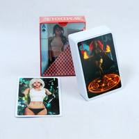 Cartes à jouer publicitaires personnalisées écologiques, impression CMYK/Pantone, laminées, personnages de jeux pour adultes sexy et amusants