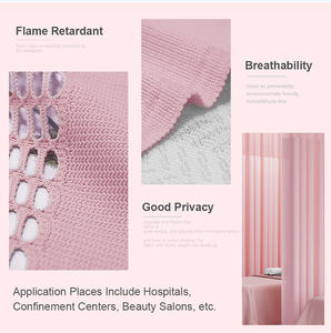 Rideau d'<span class=keywords><strong>isolation</strong></span> médicale mobile avec roues Tissu antibactérien 100% polyester et <span class=keywords><strong>rail</strong></span> monté au <span class=keywords><strong>plafond</strong></span> - Product Image 5