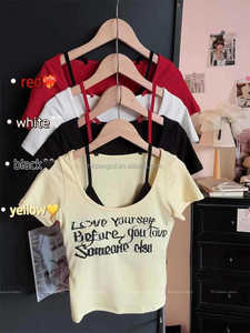 Top corto sin mangas con efecto de dos piezas para mujer, camisola, chaleco, tops cortos para mujer - Product Image 3