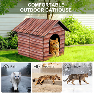 Casa para Gatos de Exterior e Interior - Refugio Impermeable para Gatos, Perros y Animales Salvajes - Product Image 3