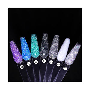 Gel d'extension d'ongles Hema Free TPO Free, hautement pigmenté, à texture fine, gel pailleté, série Builder, pour salon de manucure professionnel - Product Image 1