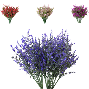 Fiori Artificiali di Lavanda <span class=keywords><strong>Viola</strong></span> della Provenza all'Ingrosso, Stile Moderno Fatto a Mano, Lunga Durata, Ecologici, per l'Inverno - Product Image 1