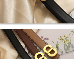 Ceinture fine à boucle simple pour femme, ceinture décorative polyvalente pour robe ou manteau - Product Image 6