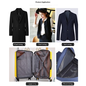 Tela de forro de tafetán de poliéster sólido, tela interior suave para traje, abrigo de lana, cortavientos, costura a mano, fabricación de prendas de vestir - Product Image 5