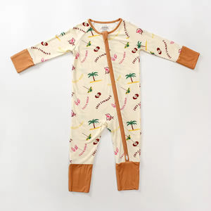 Engepapa Custom Pasgeboren Bamboe Bodysuit Groothandel 0-3 Jaar Oude Zomerprint <span class=keywords><strong>Baby</strong></span> Bamboe Pyjama <span class=keywords><strong>Baby</strong></span> Kleding - Product Image 1