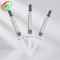 Seringue en verre Luer Slip de 2,25 ml avec graduation, corps gradué à piston en plastique pour concentré botanique