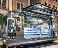 Chariot de vente mobile multifonctionnel personnalisé pour glaces, café, snacks et restauration - Modèle 5