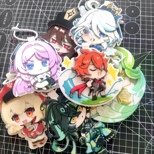 16 styles de <span class=keywords><strong>porte</strong></span>-clés en tissu non tissé <span class=keywords><strong>Genshin</strong></span> Xiao Klee Kaedehara Kazuha Anya Mizuki, <span class=keywords><strong>porte</strong></span>-clés personnalisé, pendentif - Product Image 2