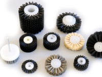 Petite brosse cylindrique industrielle à rouleaux avec poils en nylon, balai puissant pour le nettoyage des machines d'emballage, OEM disponible