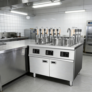 Olla Eléctrica Comercial <span class=keywords><strong>de</strong></span> Acero Inoxidable con Pantalla Táctil, Doble Control, Elevación Automática, 12KW, para Cocinar Fideos y Pasta, Equipo <span class=keywords><strong>de</strong></span> <span class=keywords><strong>Cocina</strong></span> - Product Image 6
