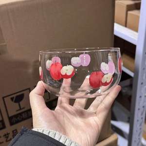 Couvercle de <span class=keywords><strong>pot</strong></span> à ragoût en verre résistant aux hautes températures de la série Apple originale, filtre, design mignon, bord doré sculpté à la main, haut de gamme - Product Image 2