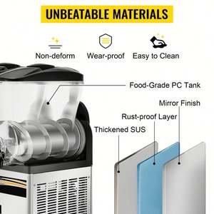 Slush Machine 2 Tanques 15L * 2 Bebida congelada 1000W Uso comercial - Product Image 4