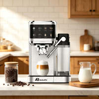 Cafetera Eléctrica Francesa Anbolife de 20 Bares con Tanque de Leche, Pantalla Táctil a Color, Control de Temperatura PID, Función de Cold Brew para el Hogar