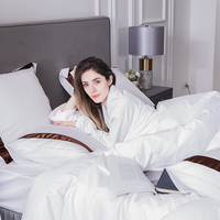 Hôtel de luxe Queen Size blanc couvre-lit housse de couette hiver draps ensembles de literie