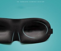 Masque pour les yeux 3D stéréo sans pression, contouré, occultant à 100 %, pour dormir, avec sangle réglable