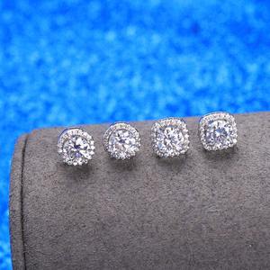 Pendientes de aro de moissanita modernos para ropa de oficina y trajes de noche disponibles para cantidades a granel de La India - Product Image 3