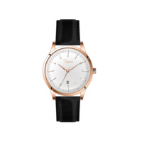 Montre unisexe avec boîtier en alliage, mouvement à quartz Seiko, verre résistant à l'eau, cadran avec calendrier, bracelet en cuir, mode décontractée, affaires, soirée