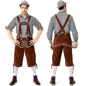 2025 nouveaux styles Deluxe Bavière Festival Traditionnel Okotberfest Lederhosen Costume Adulte <span class=keywords><strong>Homme</strong></span> Allemagne Bière Fête Costumes Outfit - Product Image 4