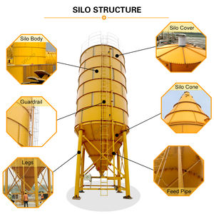 Réservoir boulonné en acier inoxydable 100T, panneau de qualité chimique pour le stockage du carbonate de calcium corrosif - Product Image 5