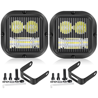 Luces LED de Trabajo de 3 Pulgadas y 40W con Haz de Luz Amplio, Lámparas Auxiliares de Conducción Todoterreno, Cubierta Negra para Camionetas, UTV, ATV